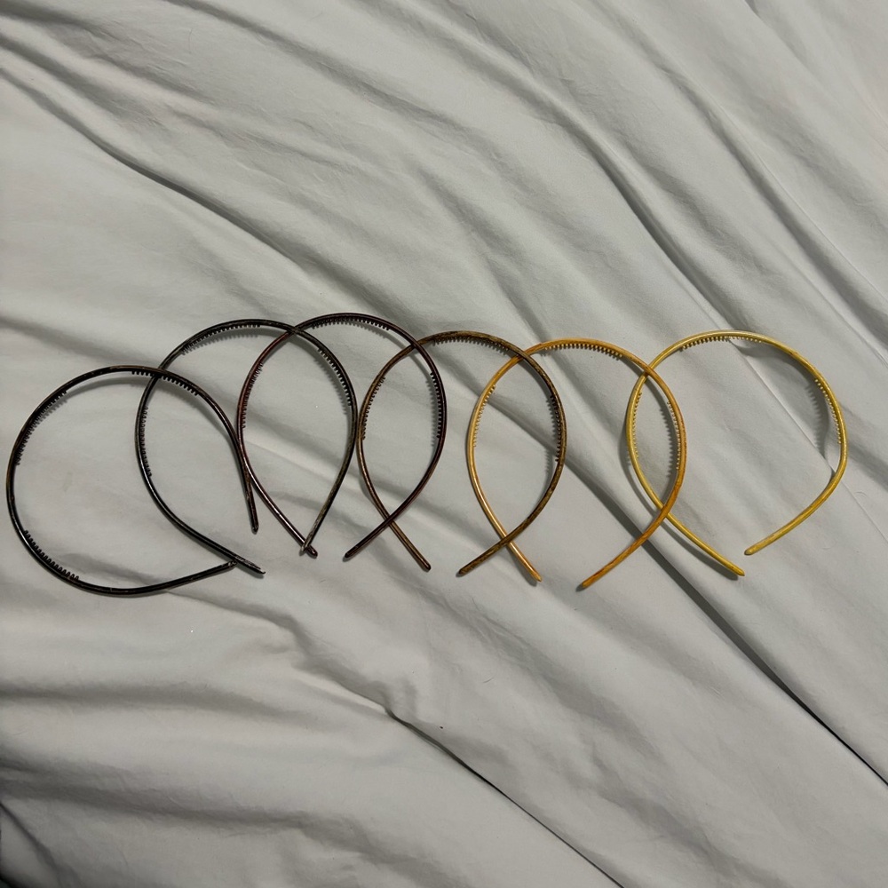 Set of 6 Headbands in different shades of brown